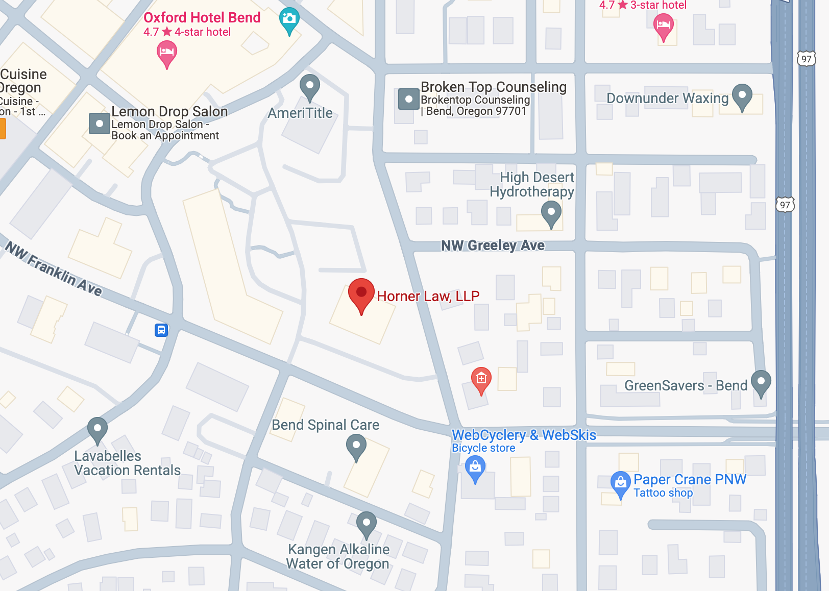 Horner Law LLP offices on Google Maps